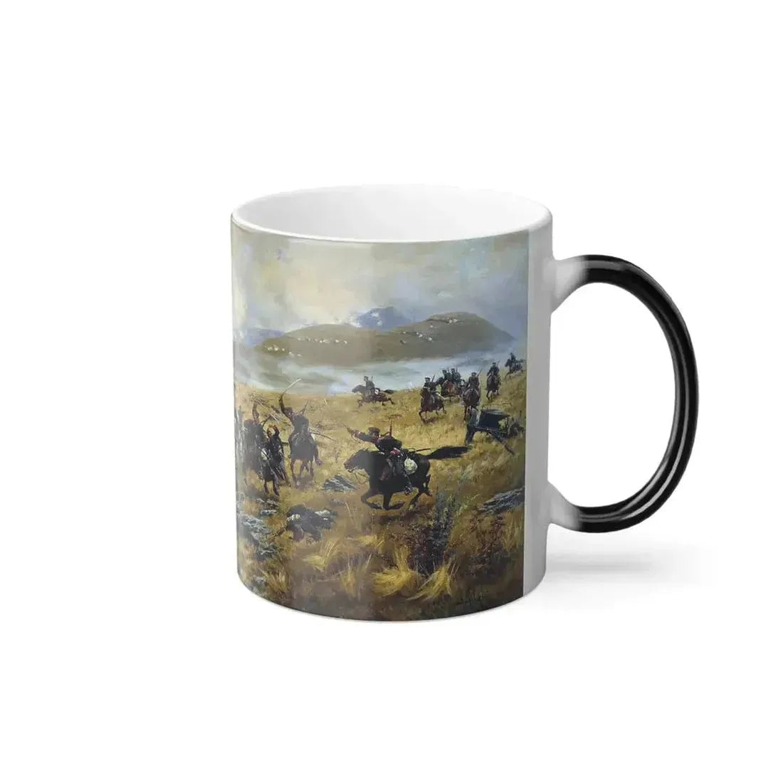 Alexei Kivshenko (1851-1895) Nizhny Novgorod Dragoons Pursuing the Turks on the road to Kars during the -0 - Color Changing Mug 11oz - Go Mug Yourself