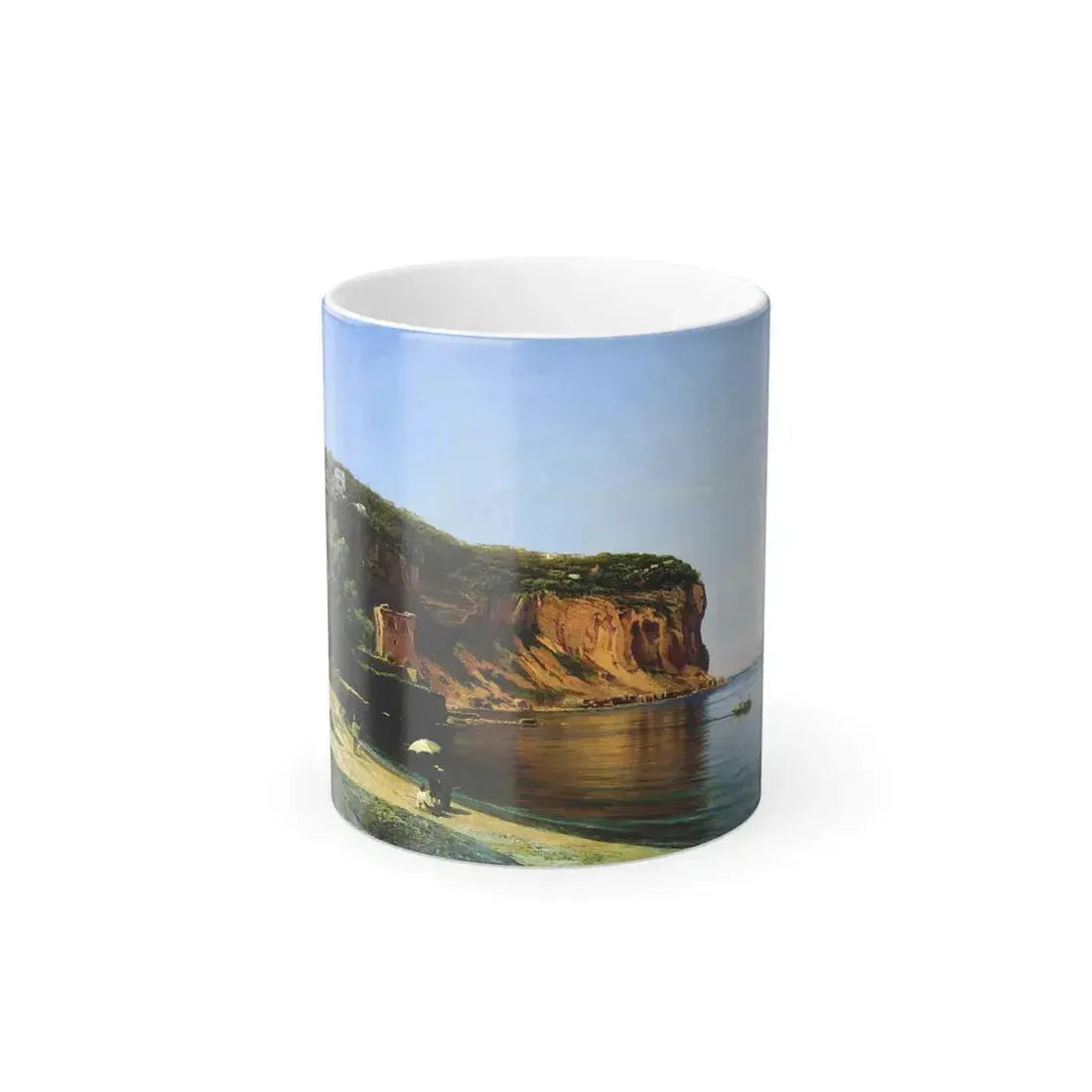 Alexei Petrovich Bogoliubov (1824-1896) Beach Vico - Oil on Canvas 1855 - Color Changing Mug 11oz 11oz - Go Mug Yourself