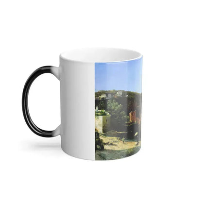 Alexei Petrovich Bogoliubov (1824-1896) Beach Vico - Oil on Canvas 1855 - Color Changing Mug 11oz - Go Mug Yourself