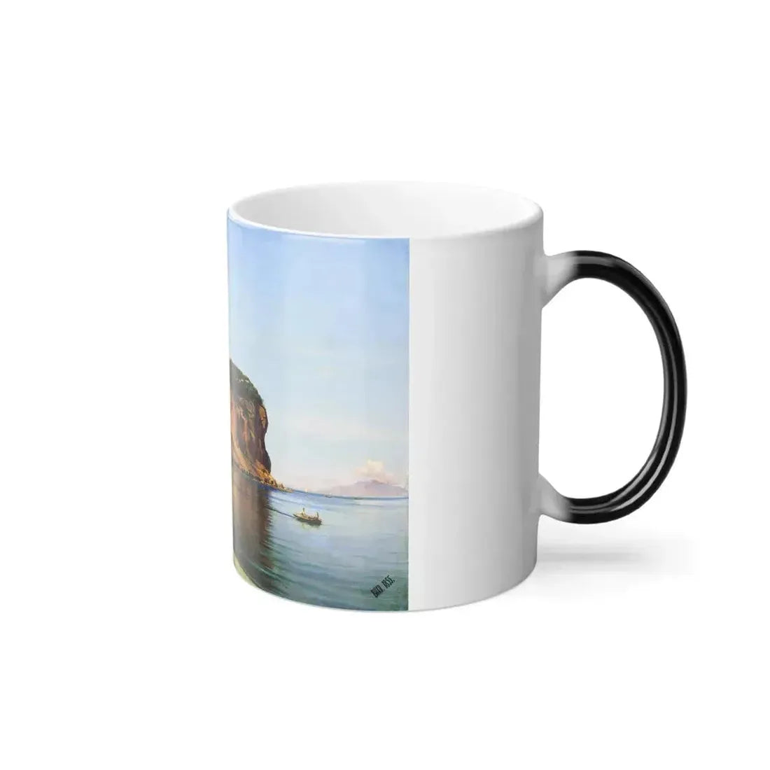 Alexei Petrovich Bogoliubov (1824-1896) Beach Vico - Oil on Canvas 1855 - Color Changing Mug 11oz - Go Mug Yourself