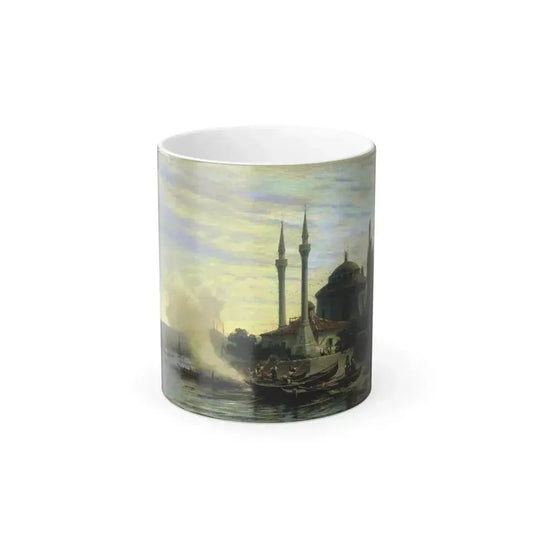 Alexei Petrovich Bogoliubov (1824-1896) Golden Horn in Constantinople - Oil on Canvas - 1864 - Color Changing Mug 11oz 11oz - Go Mug Yourself