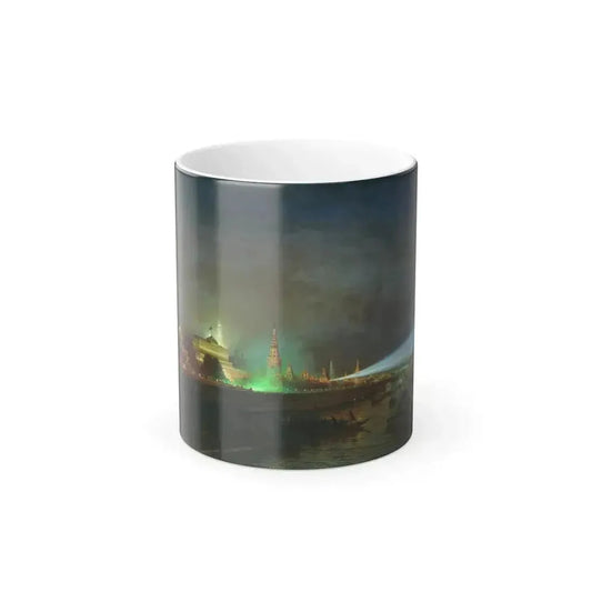 Alexei Petrovich Bogoliubov (1824-1896) Illumination of the Kremlin - Oil on Canvas - 1883 - Color Changing Mug 11oz 11oz - Go Mug Yourself