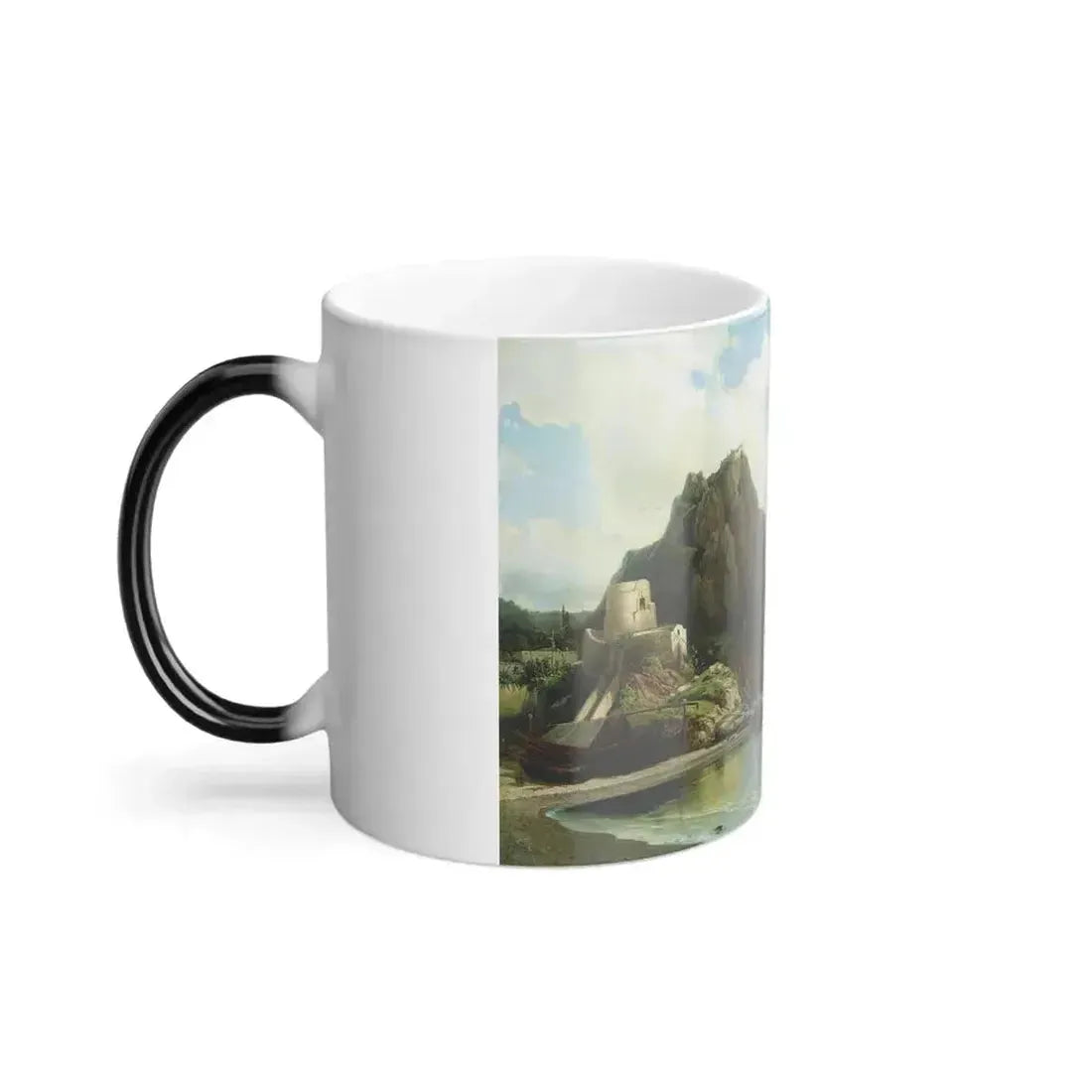 Alexei Petrovich Bogoliubov (1824-1896) Isle of Capri - Oil on Canvas 1856 - Color Changing Mug 11oz - Go Mug Yourself