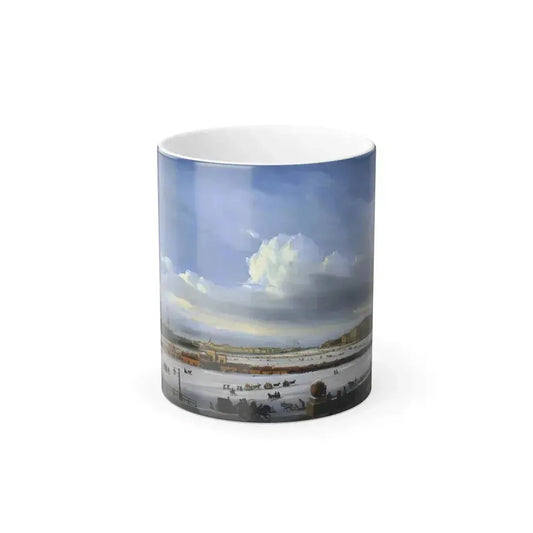 Alexei Petrovich Bogoliubov (1824-1896) Sledging on the Neva - 1854 - Color Changing Mug 11oz 11oz - Go Mug Yourself