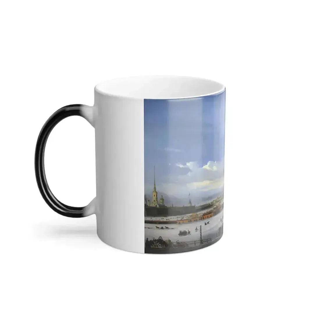 Alexei Petrovich Bogoliubov (1824-1896) Sledging on the Neva - 1854 - Color Changing Mug 11oz - Go Mug Yourself