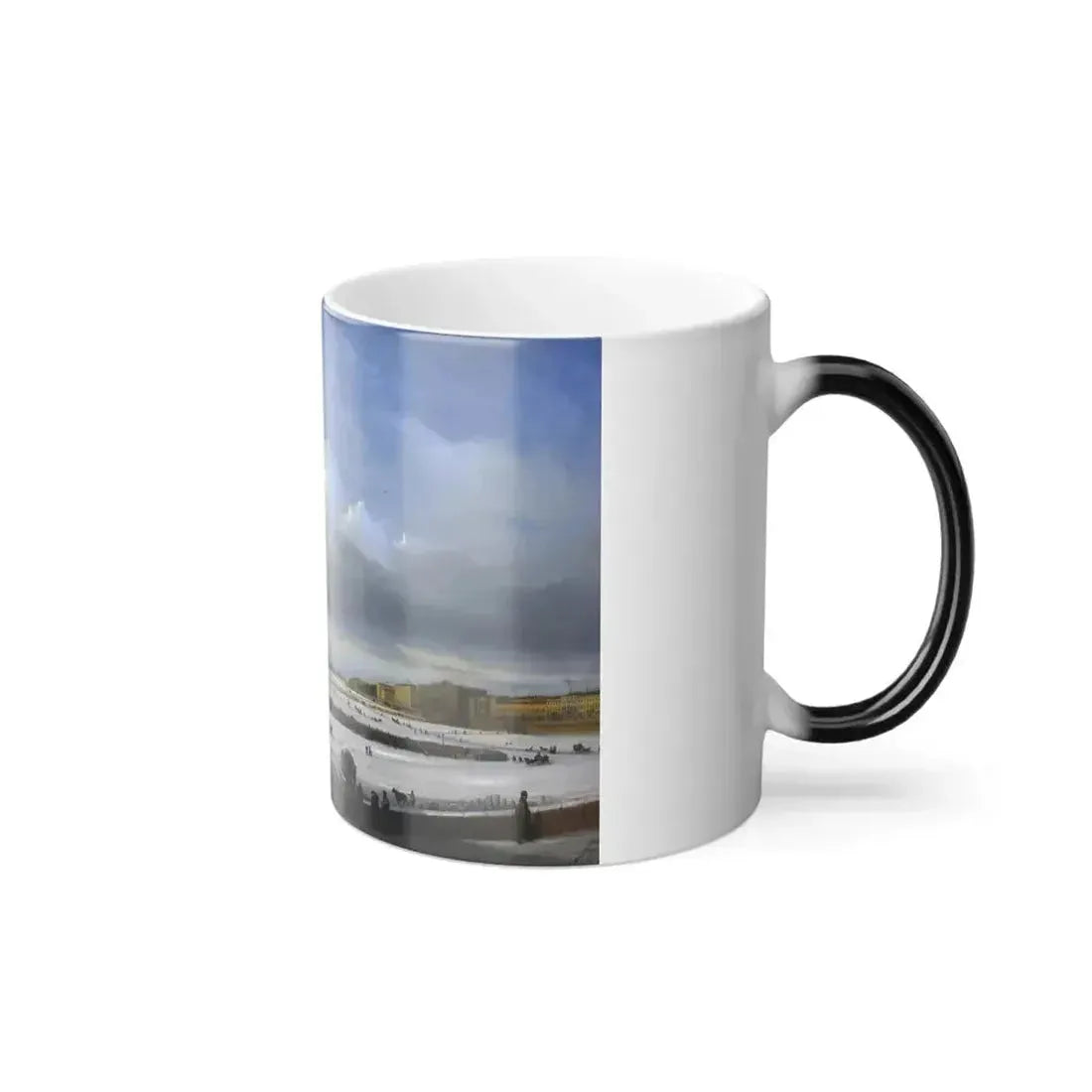 Alexei Petrovich Bogoliubov (1824-1896) Sledging on the Neva - 1854 - Color Changing Mug 11oz - Go Mug Yourself