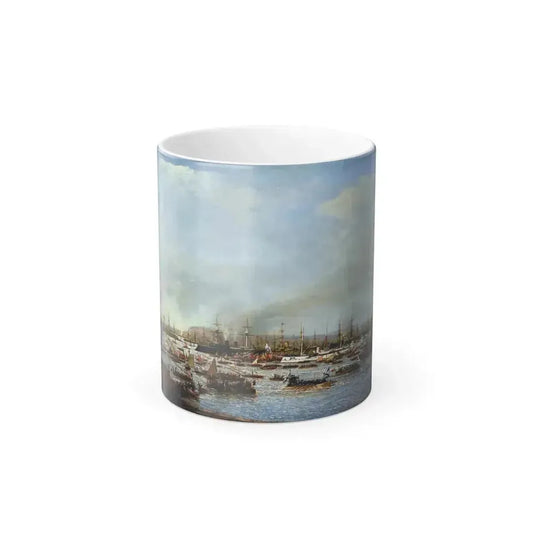 Alexei Petrovich Bogoliubov (1824-1896) The Entrance of the Russian Fleet into Toulon Harbour - Oil on C-0 - Color Changing Mug 11oz 11oz - Go Mug Yourself