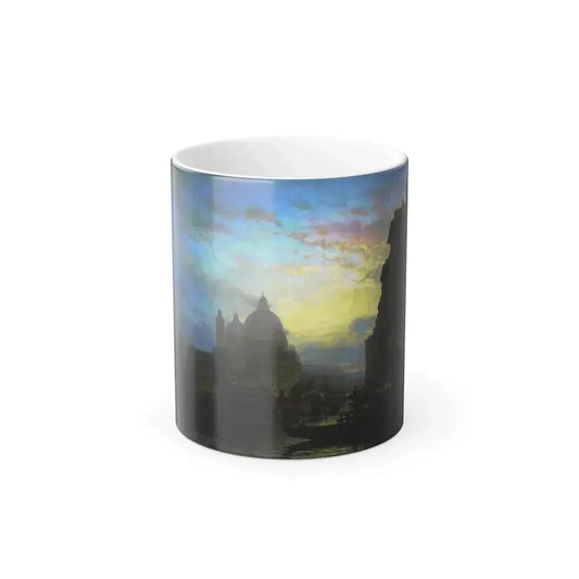 Alexei Petrovich Bogoliubov (1824-1896) Venice at night - Oil on Canvas 1850 - Color Changing Mug 11oz 11oz - Go Mug Yourself