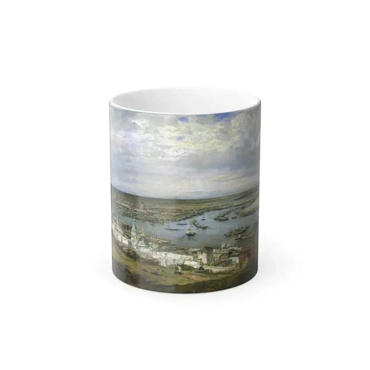 Alexei Petrovich Bogoliubov (1824-1896) View of Nizhny Novgorod - Oil on Canvas - Color Changing Mug 11oz 11oz - Go Mug Yourself