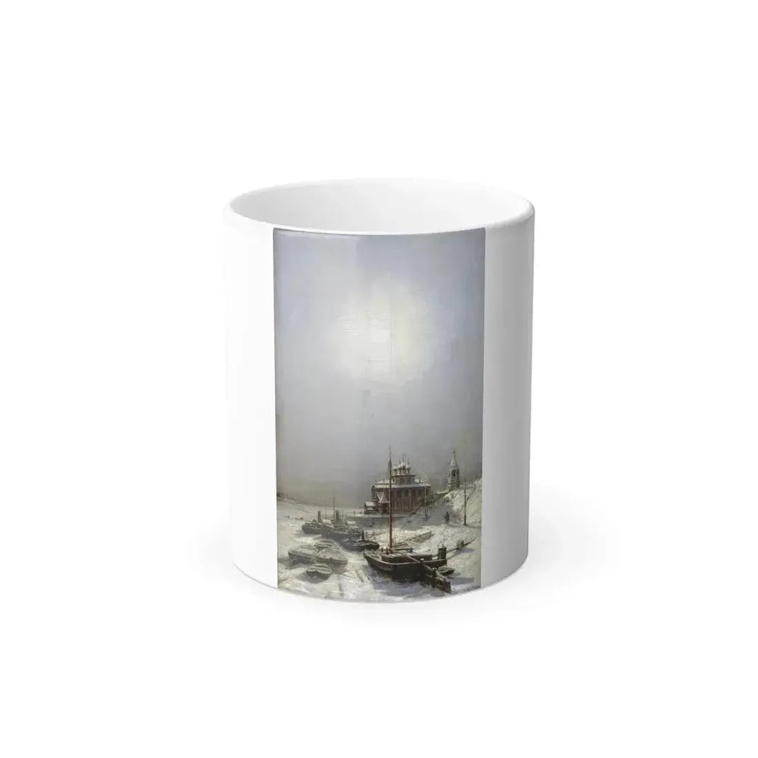 Alexei Petrovich Bogoliubov (1824-1896) Winter in Borisoglebsk - Oil on Canvas - Color Changing Mug 11oz 11oz - Go Mug Yourself