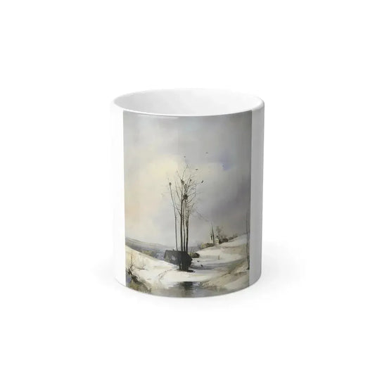 Alexei Savrasov (1830-1897) Early spring thaw - 1885 - Color Changing Mug 11oz 11oz - Go Mug Yourself