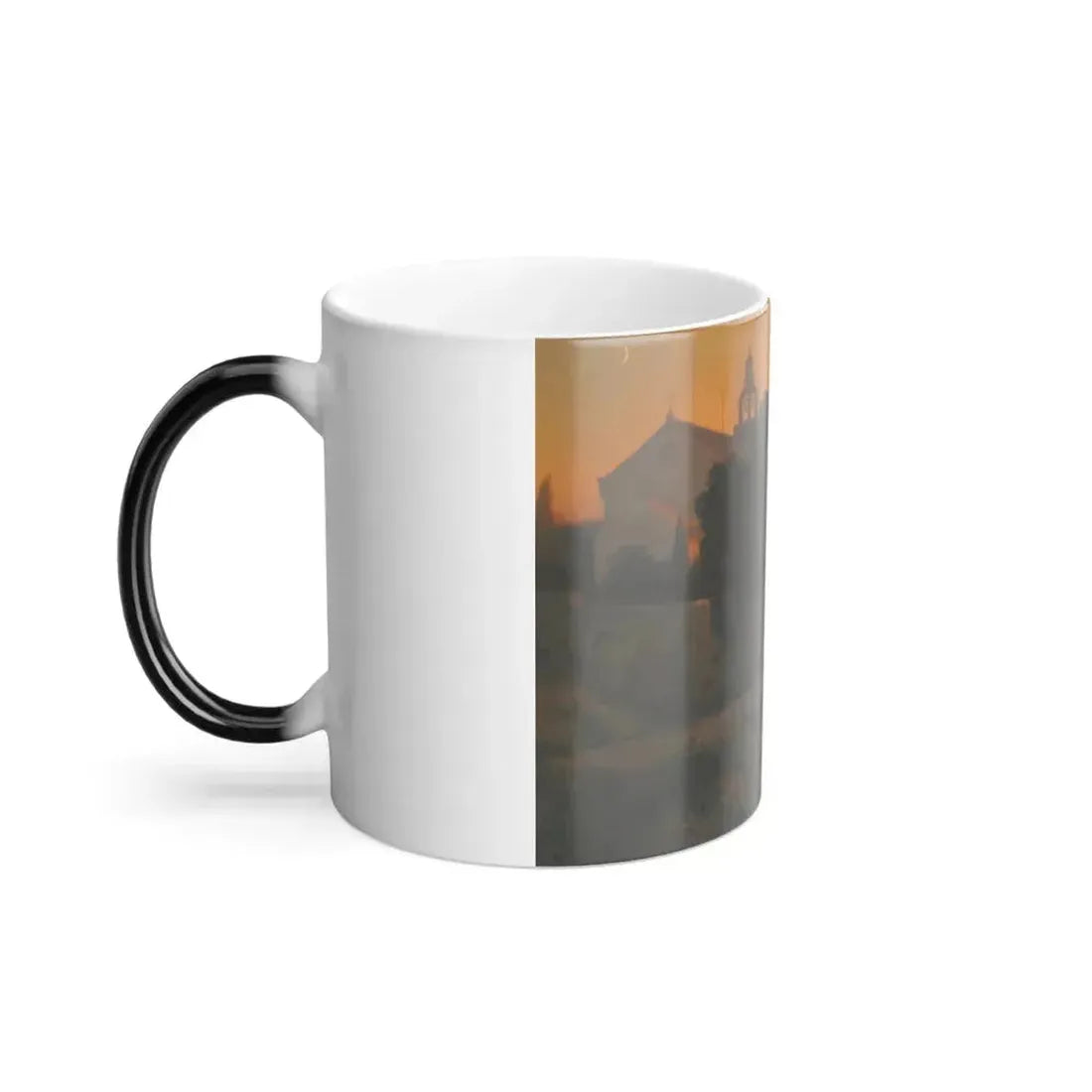 Alexei Vasilievich Hanzen (1876-1937) CHURCH IN DUBROVNIK - oil on canvas - Color Changing Mug 11oz - Go Mug Yourself