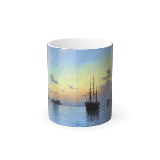 Alexei Vasilievich Hanzen (1876-1937) Seascape - Oil on Canvas - Color Changing Mug 11oz-11oz-Go Mug Yourself