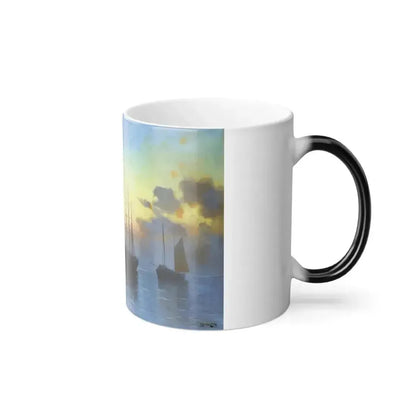 Alexei Vasilievich Hanzen (1876-1937) Seascape - Oil on Canvas - Color Changing Mug 11oz - Go Mug Yourself