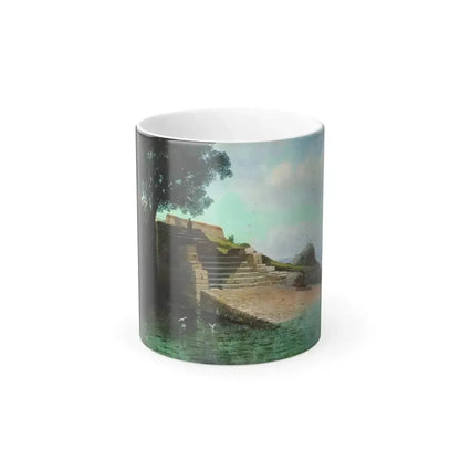 Alexey Petrovich Bogolyubov (1824-1896) A Pier - Oil on Canvas - Color Changing Mug 11oz 11oz - Go Mug Yourself