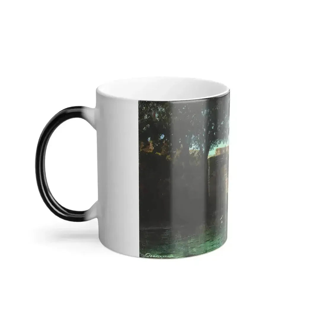 Alexey Petrovich Bogolyubov (1824-1896) A Pier - Oil on Canvas - Color Changing Mug 11oz - Go Mug Yourself