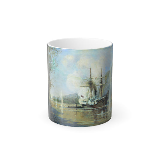 Alexey Petrovich Bogolyubov (1824-1896) Attack of the boat %22Joke%22 Turkish ship June 16, 1877 - Oil o-0 - Color Changing Mug 11oz-11oz-Go Mug Yourself