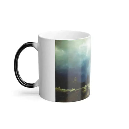 Alexey Petrovich Bogolyubov (1824-1896) Fishing vessel in a storm in the harbor of Saint Valery in Caux -0 - Color Changing Mug 11oz - Go Mug Yourself