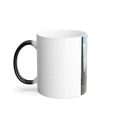 Alexey Petrovich Bogolyubov (1824-1896) French ships in Le Havre - Oil on Wood 1880-90 - Color Changing Mug 11oz - Go Mug Yourself