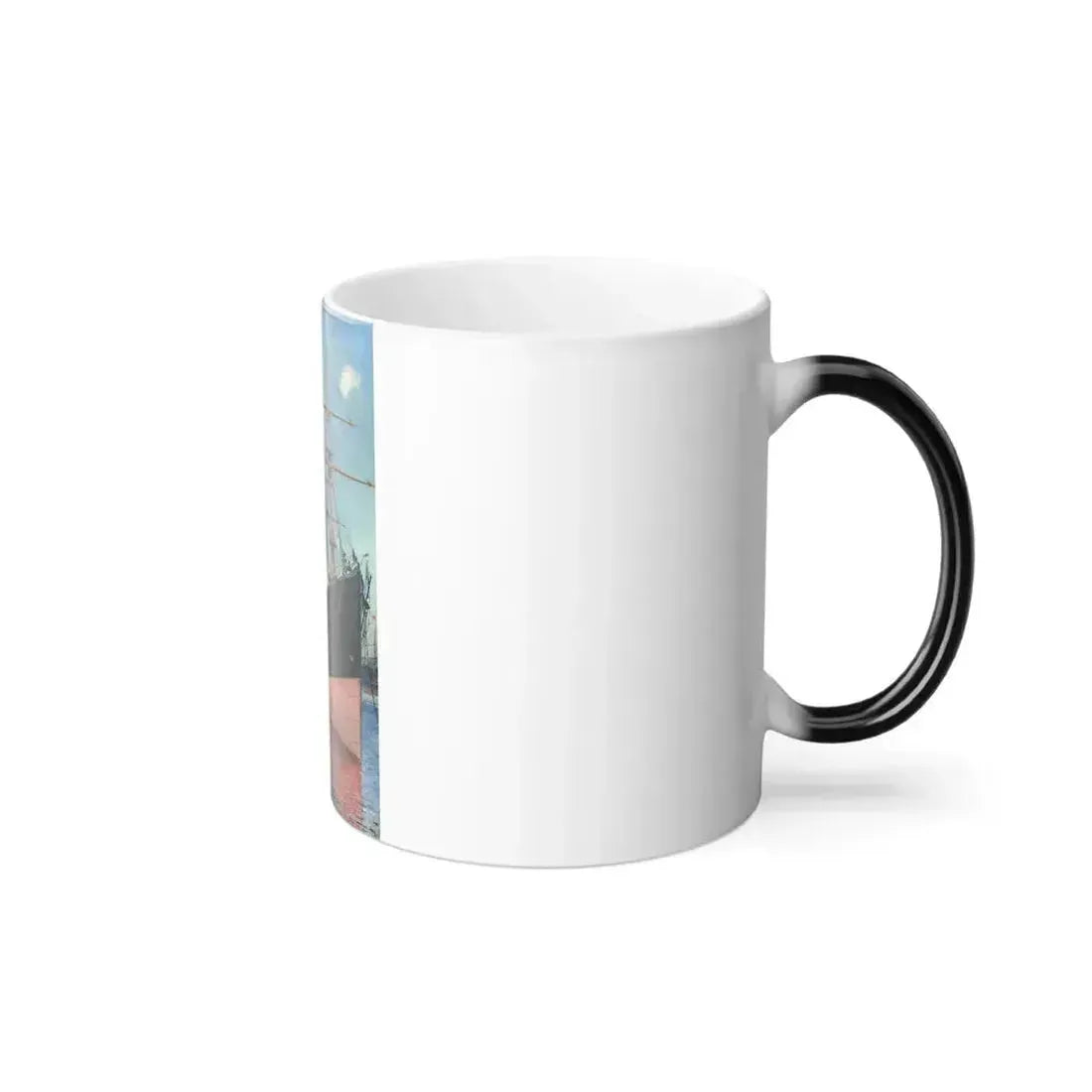 Alexey Petrovich Bogolyubov (1824-1896) French ships in Le Havre - Oil on Wood 1880-90 - Color Changing Mug 11oz - Go Mug Yourself