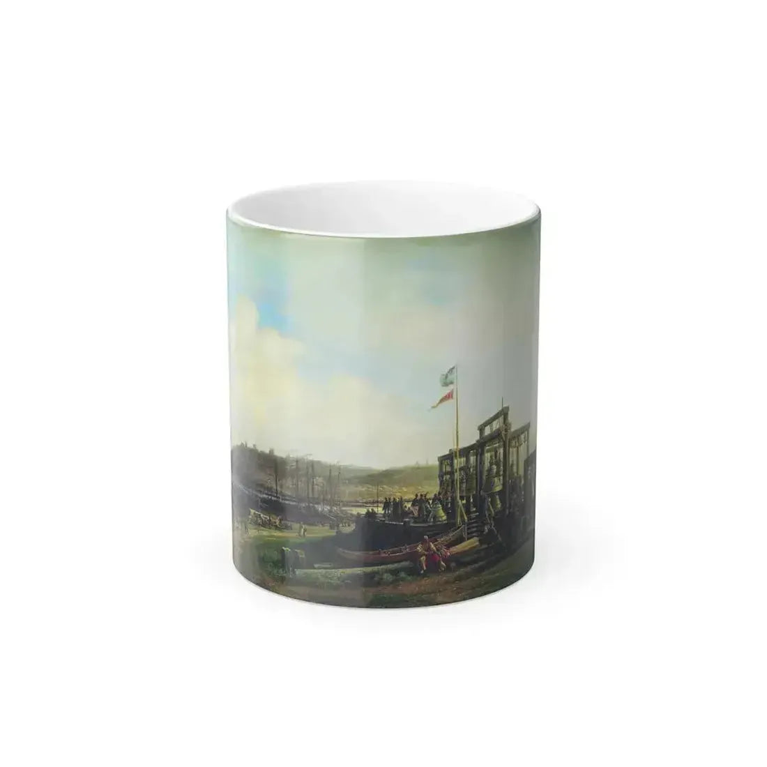 Alexey Petrovich Bogolyubov (1824-1896) Nizhny Novgorod Fair (Bell series) - Oil on Canvas 1862 - Color Changing Mug 11oz 11oz - Go Mug Yourself