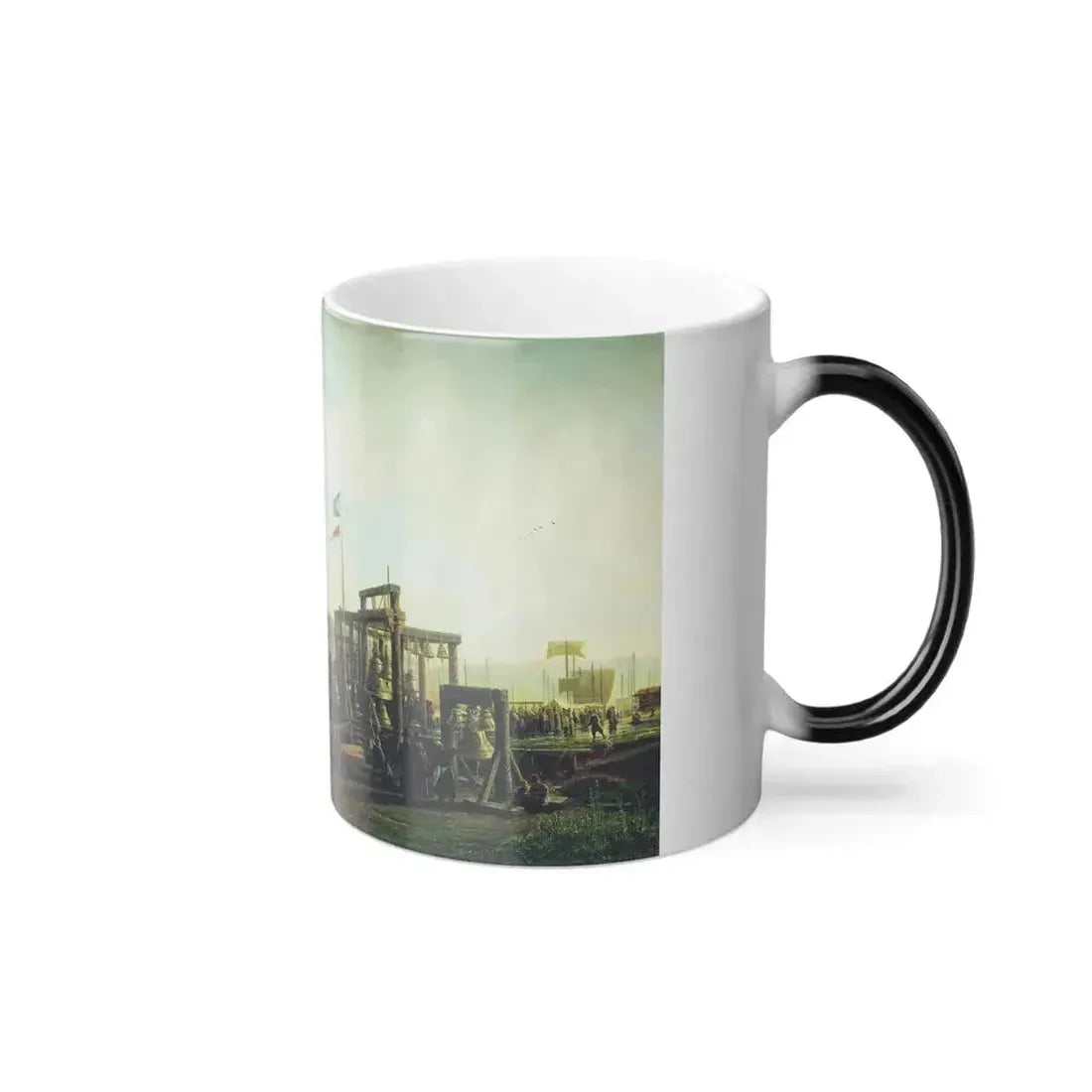 Alexey Petrovich Bogolyubov (1824-1896) Nizhny Novgorod Fair (Bell series) - Oil on Canvas 1862 - Color Changing Mug 11oz - Go Mug Yourself