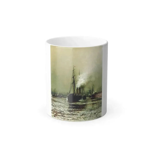 Alexey Petrovich Bogolyubov (1824-1896) Sea Canal in St Petersburg - Oil on Canvas - Color Changing Mug 11oz 11oz - Go Mug Yourself