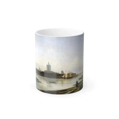 Alexey Petrovich Bogolyubov (1824-1896) Smolny Convent from the Great Ohta - Oil on Canvas 1870 - Color Changing Mug 11oz 11oz - Go Mug Yourself