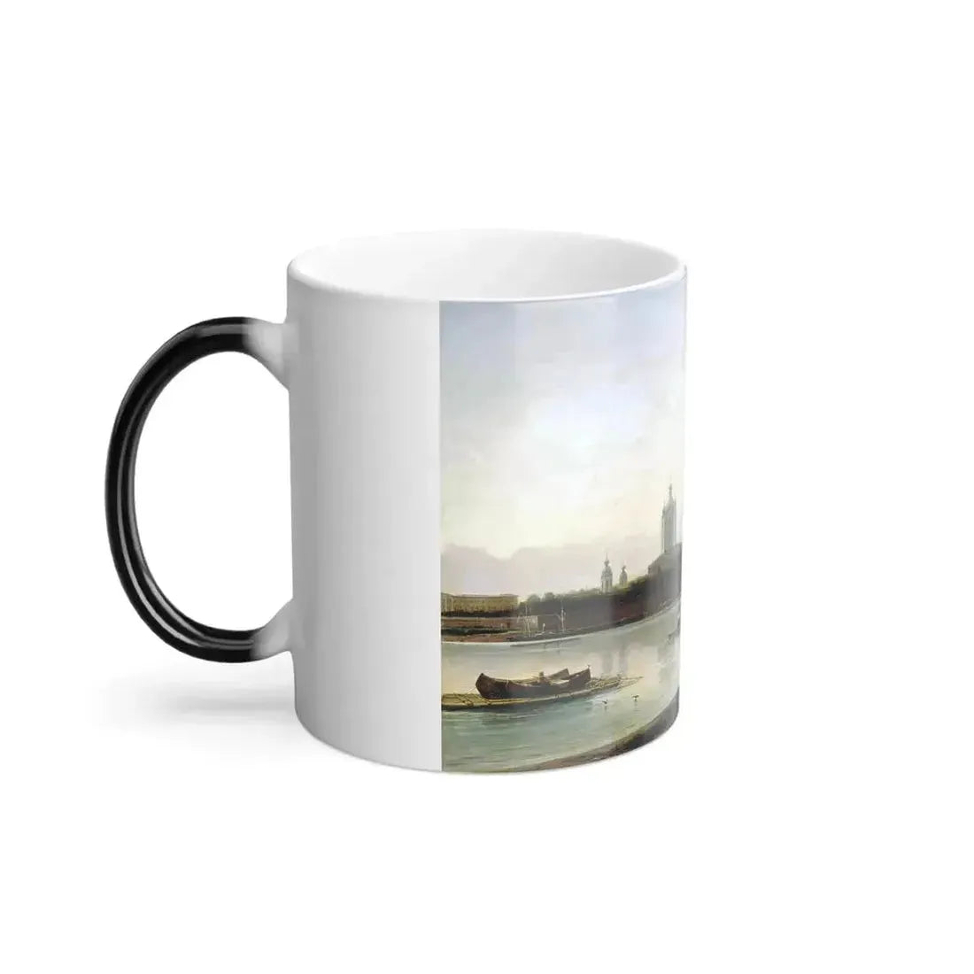 Alexey Petrovich Bogolyubov (1824-1896) Smolny Convent from the Great Ohta - Oil on Canvas 1870 - Color Changing Mug 11oz - Go Mug Yourself