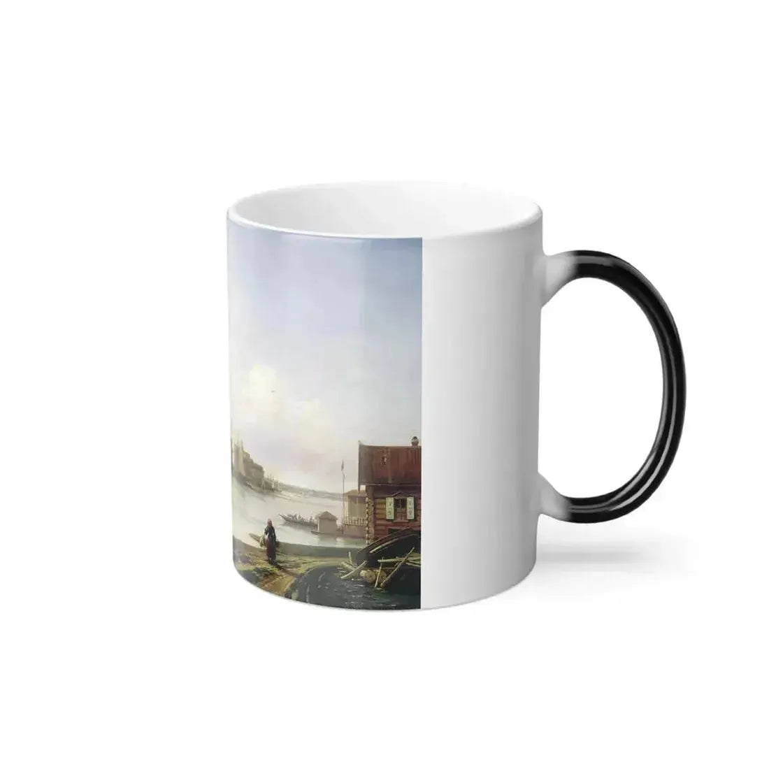 Alexey Petrovich Bogolyubov (1824-1896) Smolny Convent from the Great Ohta - Oil on Canvas 1870 - Color Changing Mug 11oz - Go Mug Yourself