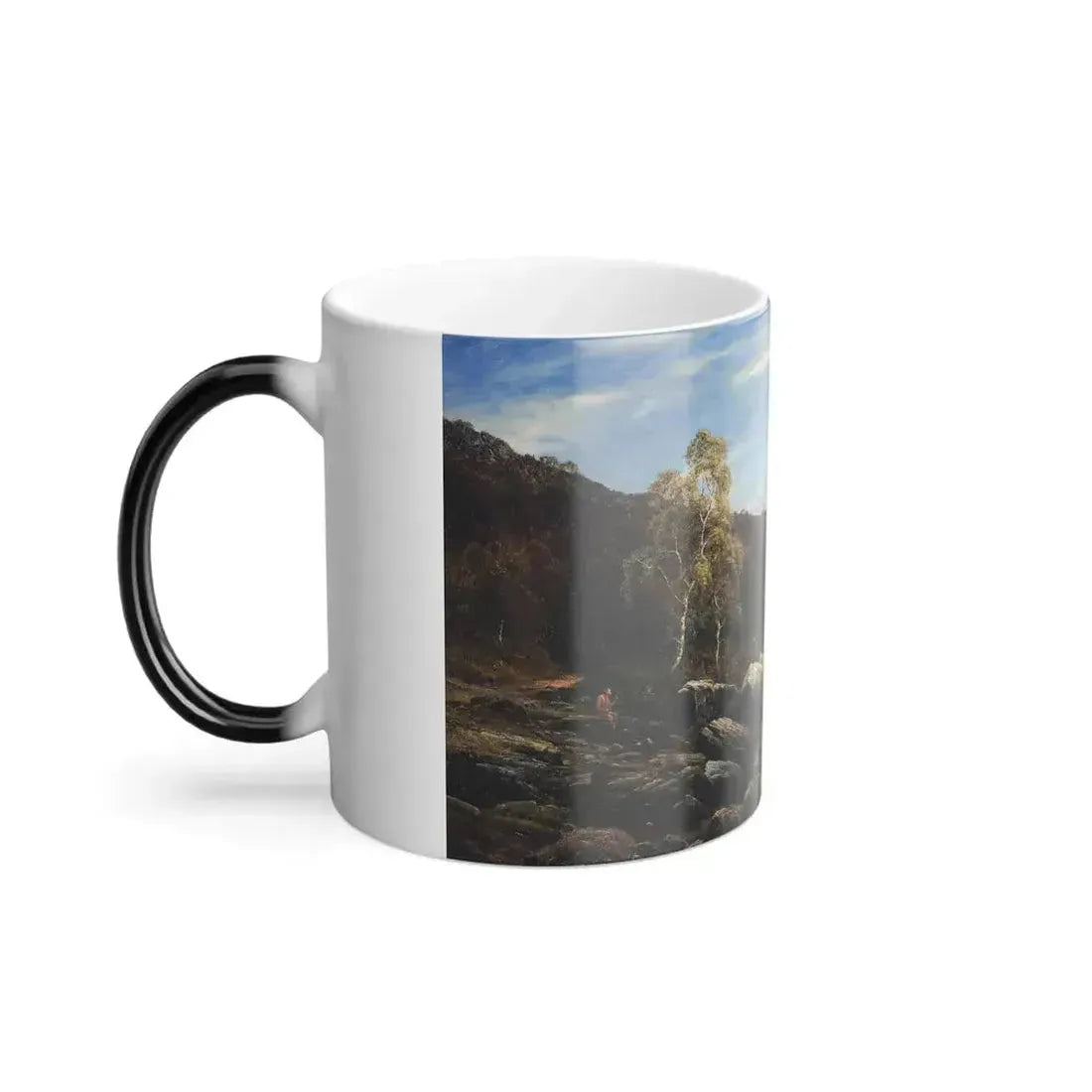 Alfred de Breanski (1852-1928) Borrowdale - Oil on Canvas - Color Changing Mug 11oz - Go Mug Yourself