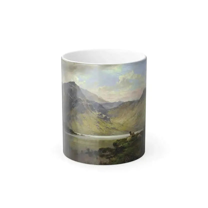 Alfred de Breanski (1852-1928) Loch Lomod and Loch Katrine - Oil on Canvas - Color Changing Mug 11oz 11oz - Go Mug Yourself
