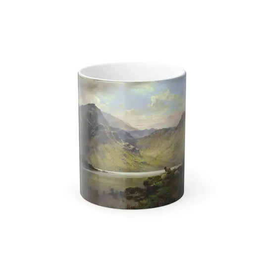 Alfred de Breanski (1852-1928) Loch Lomod and Loch Katrine - Oil on Canvas - Color Changing Mug 11oz 11oz - Go Mug Yourself