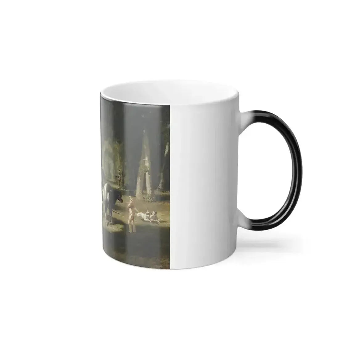 Alfred de Dreux (1810-1860) Portrait of Mr and Mrs Mosselman and Their Two Daughters - Oil on canvas 1848 - Color Changing Mug 11oz - Go Mug Yourself