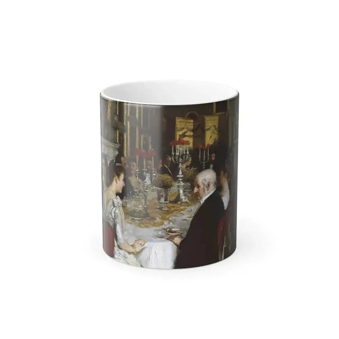Alfred Edward Emslie (1848-1918) - Dinner at Haddo House 1884 - Color Changing Mug 11oz Default Title 11oz - Go Mug Yourself