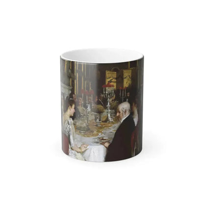 Alfred Edward Emslie (1848-1918) - Dinner at Haddo House 1884 - Color Changing Mug 11oz Default Title 11oz - Go Mug Yourself