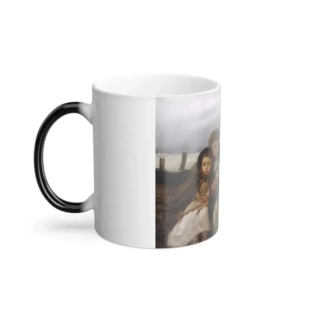 Alfred Edward Emslie (1848-1918) The Stormy Crossing - Color Changing Mug 11oz - Go Mug Yourself