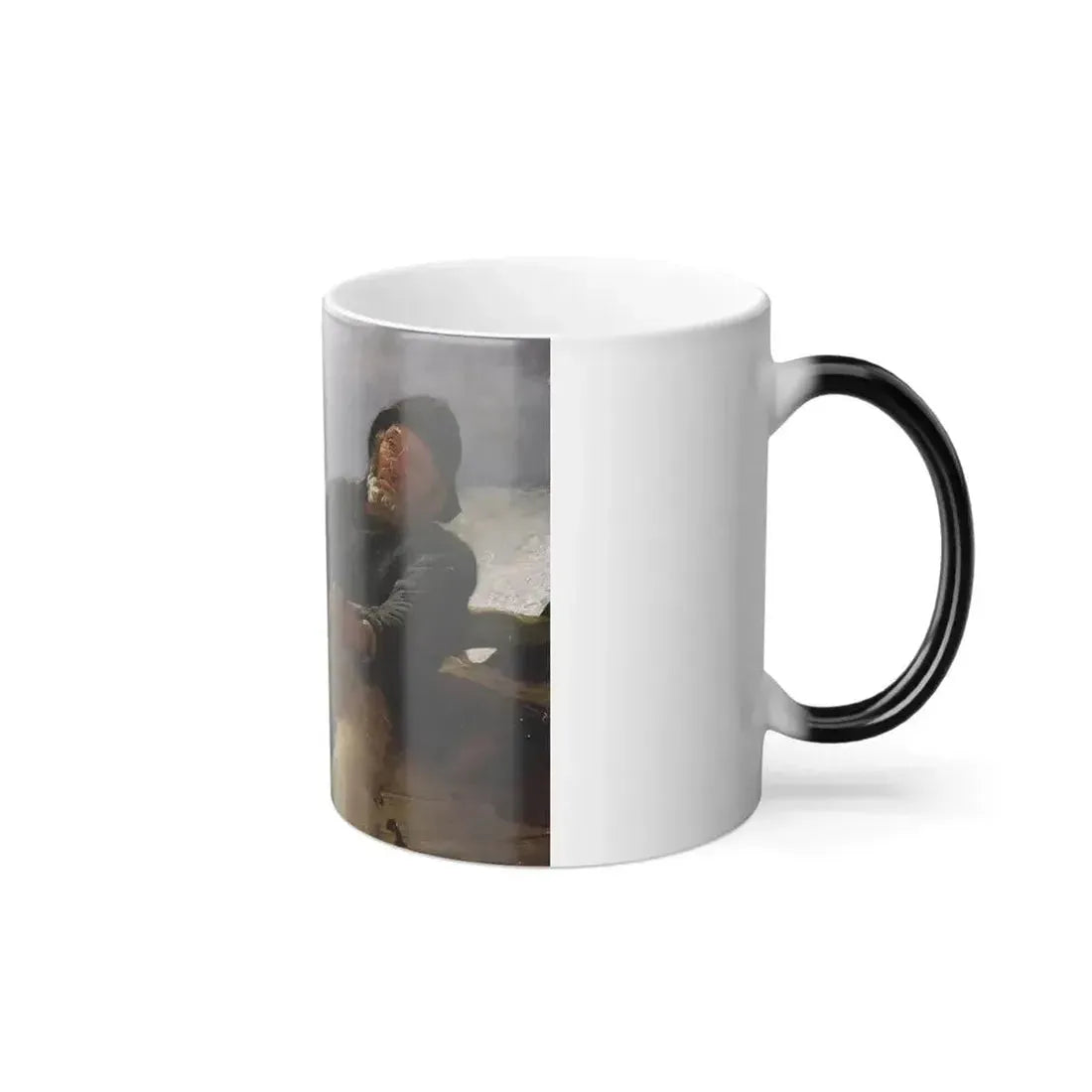 Alfred Edward Emslie (1848-1918) The Stormy Crossing - Color Changing Mug 11oz - Go Mug Yourself