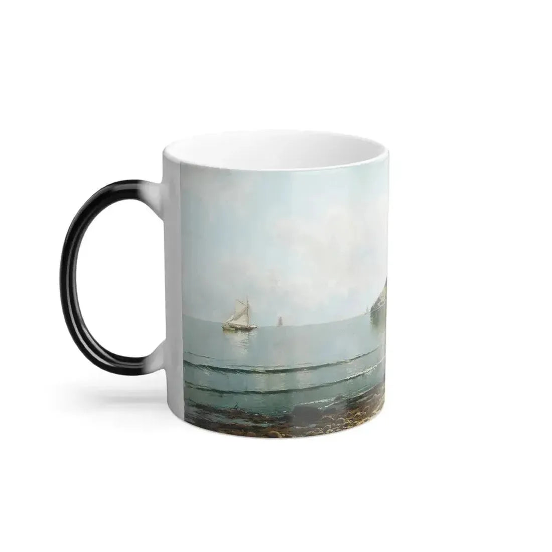 Alfred Thompson Bricher (1837-1908) Marine Landscape - Oil on Canvas c1895 - Color Changing Mug 11oz - Go Mug Yourself