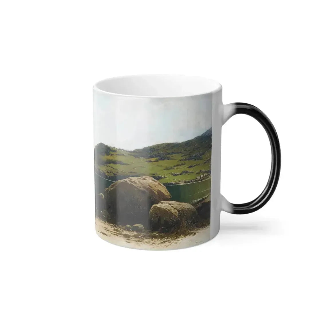 Alfred Thompson Bricher (1837-1908) Marine Landscape - Oil on Canvas c1895 - Color Changing Mug 11oz - Go Mug Yourself