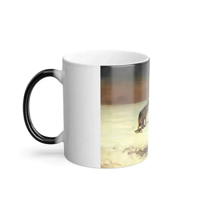 Alfred von Kowalski Wierusz  (1848-1915) the wolf - Color Changing Mug 11oz - Go Mug Yourself