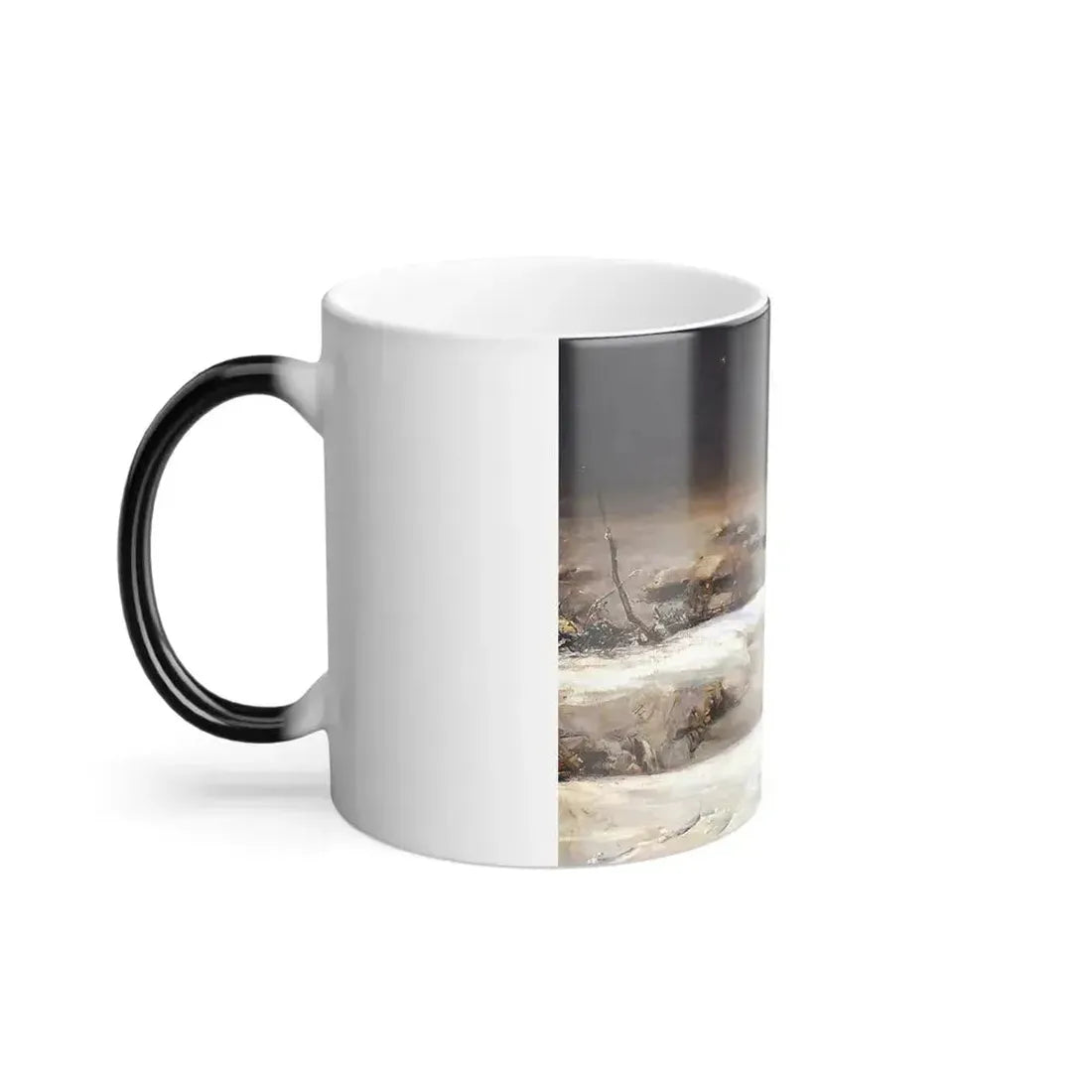 Alfred Wierusz-Kowalski (1849-1915) The Wolf - oil on canvas c1895 - Color Changing Mug 11oz - Go Mug Yourself