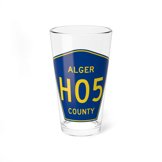 Alger County H-05 (Michigan) (Road Sign) Pint Glass 16oz 16oz - Go Mug Yourself