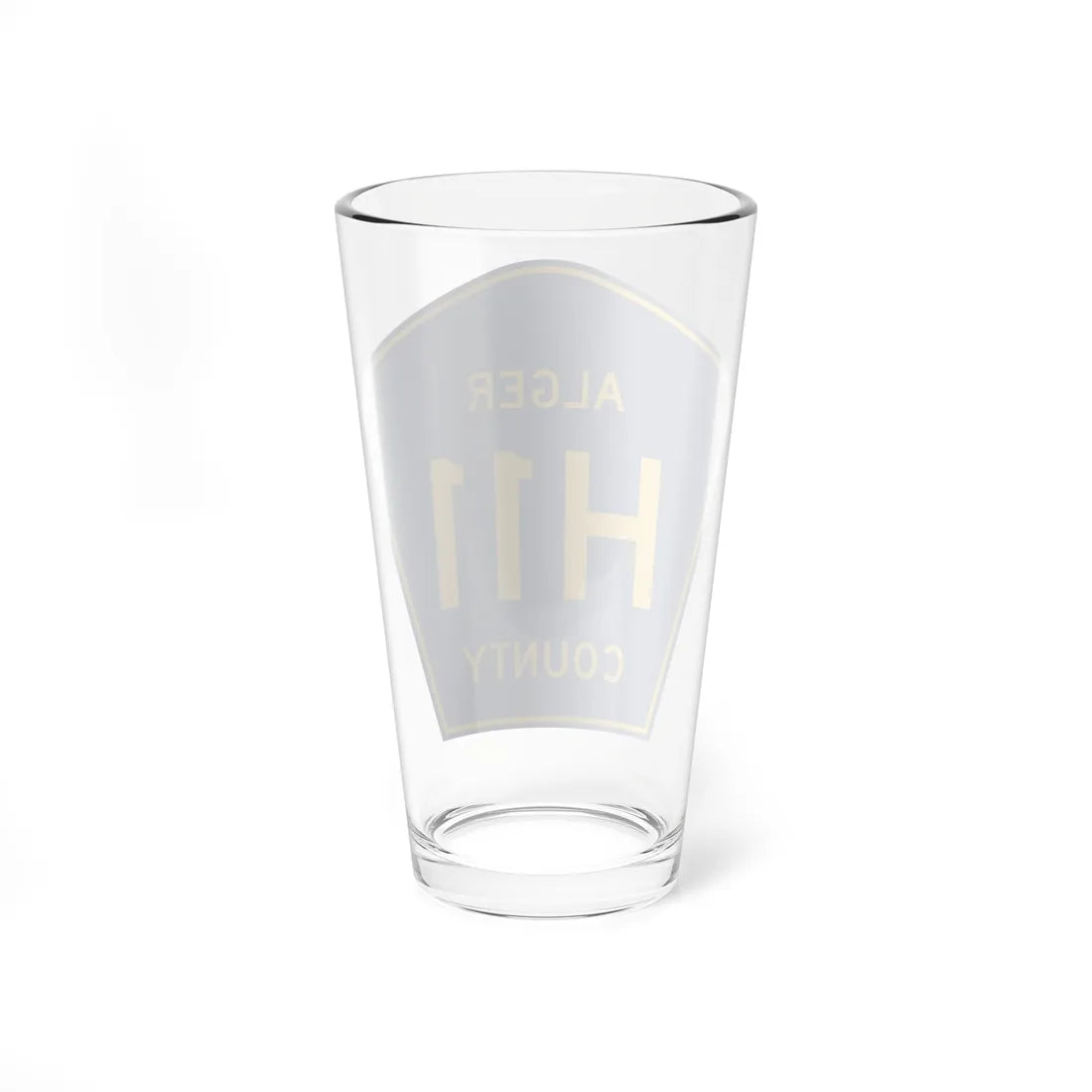 Alger County H-11 (Michigan) (Road Sign) Pint Glass 16oz - Go Mug Yourself