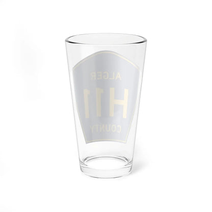 Alger County H-11 (Michigan) (Road Sign) Pint Glass 16oz - Go Mug Yourself