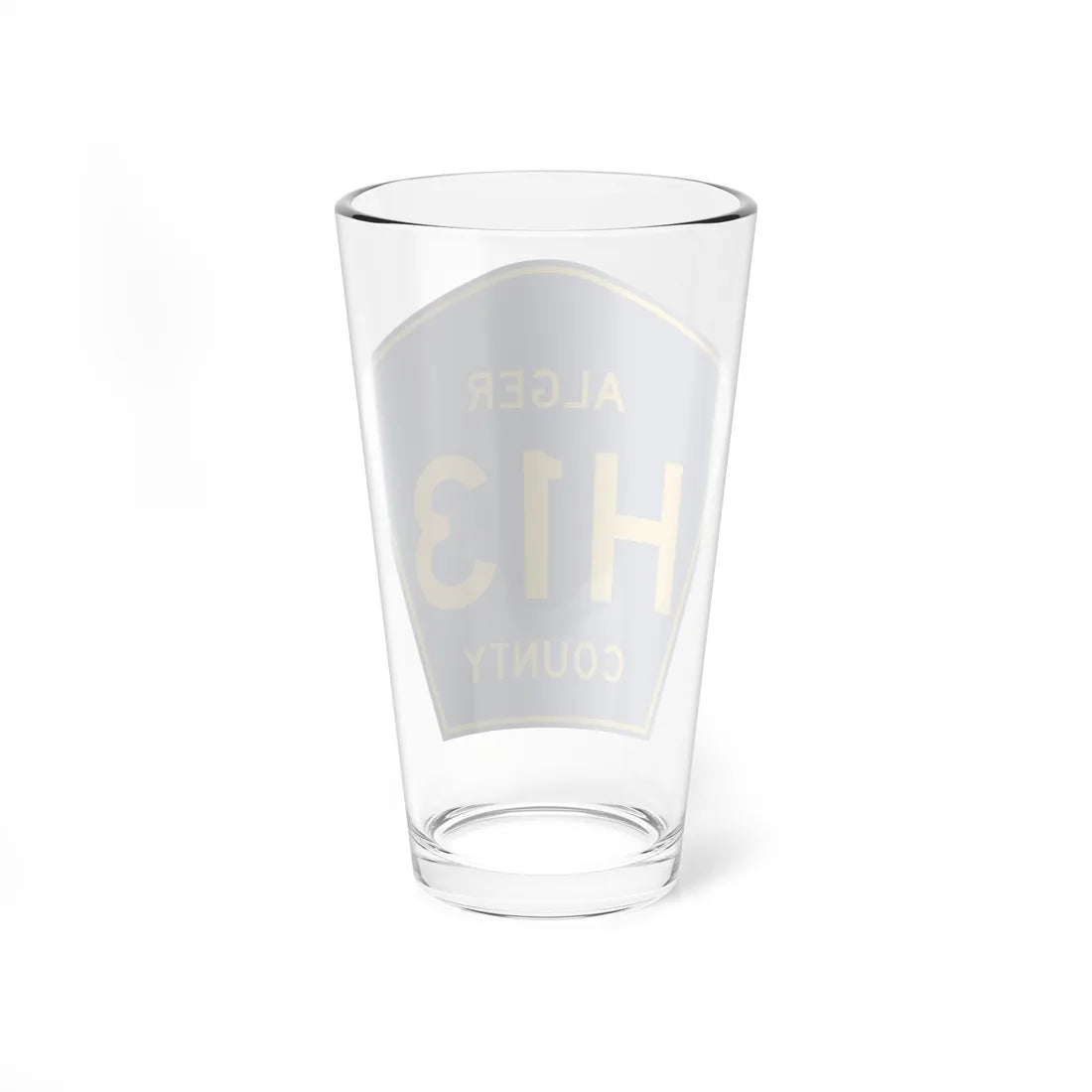 Alger County H-13 (Michigan) (Road Sign) Pint Glass 16oz - Go Mug Yourself