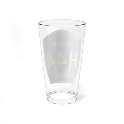 Alger County H-44 (Michigan) (Road Sign) Pint Glass 16oz - Go Mug Yourself