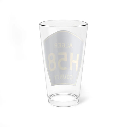 Alger County H-58 (Michigan) (Road Sign) Pint Glass 16oz - Go Mug Yourself