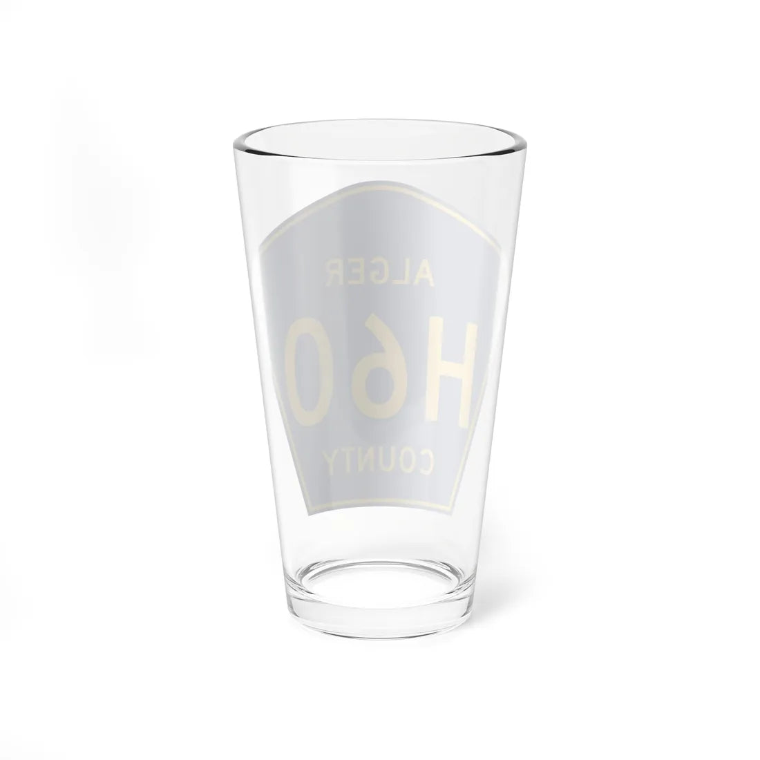 Alger County H-60 (Michigan) (Road Sign) Pint Glass 16oz - Go Mug Yourself