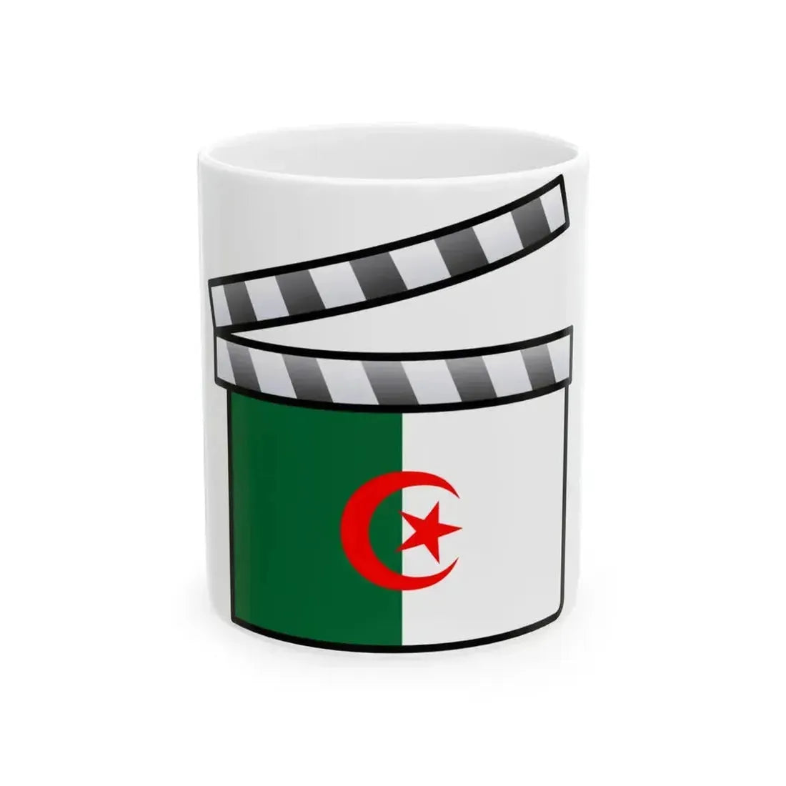 Algeria film clapperboard color variant (Algeria) White Coffee Mug 11oz - Go Mug Yourself